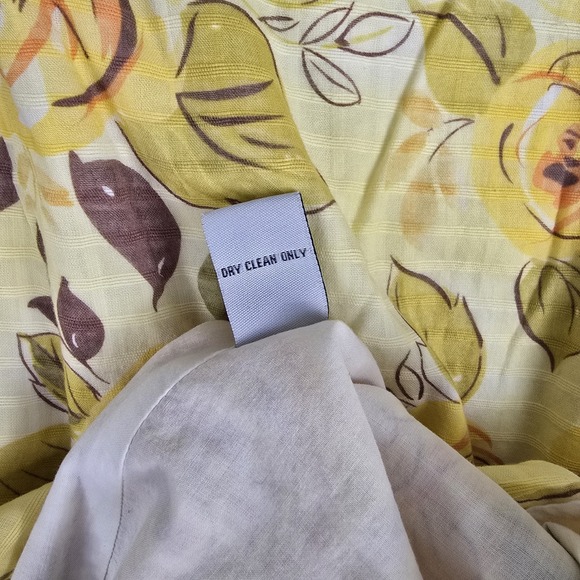 Cabi Y2K Milkmaid Floral Sundress 8 Yellow Brown Roses - Picture 9 of 9